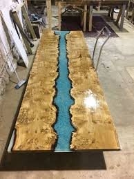 Burr Oak Table With Stone River M T Order Etsy Dining Furniture Dining Furniture Makeover Rustic Dining Furniture