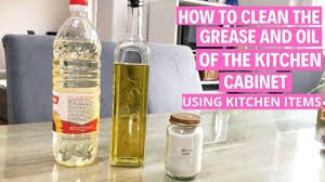 Dishwashing liquid is safe and effective for the removal of grease from kitchen cabinets. How To Clean The Grease And Oil Of The Kitchen Cabinet Kitchen Cabinet Grease Remover Youtube