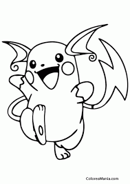 Colorear Raichu Contento Pokemon Dibujo Para Colorear Pikachu Coloring Page Pokemon Coloring Pokemon Coloring Sheets