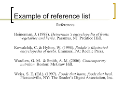 Image Result For Reference List Example Apa Reference List Example Resume References Apa Format Example