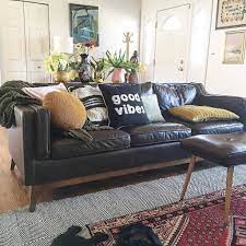 Mid Century Modern Contemporary Sofas Black Sofa Living Room Black Leather Couch Living Room Black Sofa Living Room Decor