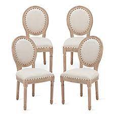 4.1 out of 5 stars. Buy Avawing Farmhouse Fabric Dining Room Chairs 4 Pcs French Chairs With Round Back Brown Wood Legs Oval Side Chairs For Dining Room Living Room Kitchen Restaurant Beige Online In Indonesia B08sqqygv6