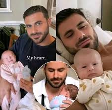 Redacted person name has first child