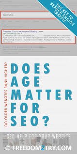 Domain Age Seo Ranking Factor Optimization Blogging Basics Search Engine Optimization