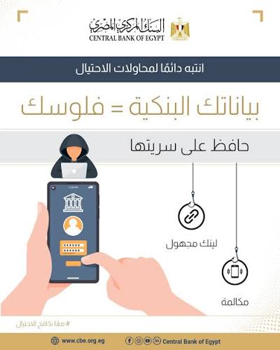 المركزي يطلق حملة توعوية موحدة لمكافحة مخاطر الاحتيال على مستوى القطاع  المصرفي المصري وبمشاركة كافة البنوك العاملة #معًا_نكافح_الاحتيال كتبت: سارة  العيسوى