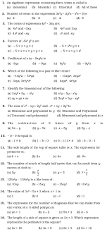 Free worksheets for evaluating expressions with variables. Matching Questions Algebraic Expression Grade 7 Pdf Cbse Notes For Algebraic Expressions Class 7 Extra Questions