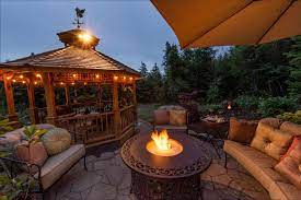 Steps for building a fire pit swing. Gazebo And Fire Pit Hgtv