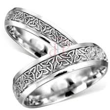 Palladium Celtic Trinity Knot Matching Wedding Band Set Ahhhhhh 3 Celtic Wedding Ring Sets Celtic Wedding Rings Matching Wedding Band Sets