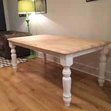 Farmhouse Table Pine White Legs Srub Top Etsy Dining Table Farmhouse Dining Room Table Farmhouse Dining
