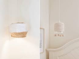 I decided to add a little interest to my diy hanging light and wrapped the horizontal wires with jute twine. How To Mimic A Tiktok Trend And Turn Ikea Baskets Into Hanging Lights