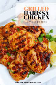 Grilled Harissa Chicken Thighs Recipe In 2020 Easy Chicken Dinner Recipes Harissa Chicken Yummy Chicken Recipes