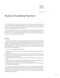 Part 2 Studies Of Leading Practices Improving Management