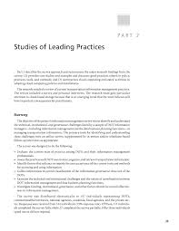 part 2 studies of leading practices improving management