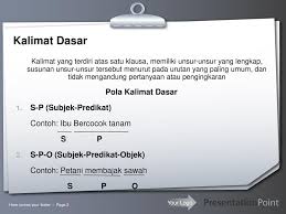 Kalimat Dasar Kalimat Turunan Ppt Download
