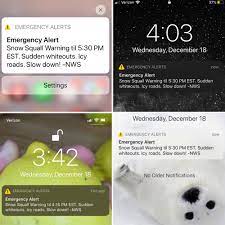 Warnings mean there is a serious threat to life and property to those in. Why Snow Squall Alerts Set Off Phones Around New York The New York Times