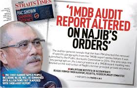 I refer to the 1mdb audit report which was classified as secret on jan 22, 2016 and presented to the public accounts committee on march 4, 2016. 1mdb Audit Report Altered On Najib S Orders Pressreader