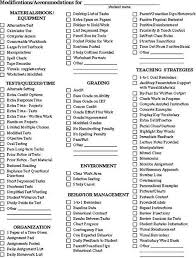 Modify the number of items that the child is expected to learn or complete. Checklist Sample Of Accommodations Track What Each Student Needs According To I Special Education Accommodations Special Education Teaching Special Education