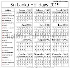 Sri Lanka National Holidays 2019 Free Online National Holiday Calendar National Holidays Holiday Calendar
