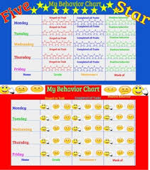Emoji And Star Student Behavior Tasks Charts