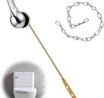 Kit de reemplazo de manija de inodoro universal para inodoro, kit de  reparación de inodoro, palanca de descarga para inodoro de montaje frontal,  se ...