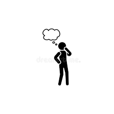 These automatic thoughts can be positive or negative. Thinking Man Icon Person Thinking Stock Vector Illustration Of Bubble Pictograph 110822378