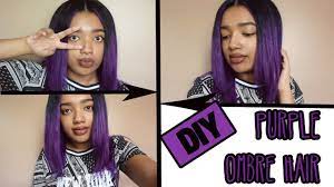 Dark purple and black ombre Diy Purple Ombre Hair Youtube