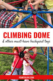 Outdoor Toys For Kids That Should Be In Every Backyard Including An Amazing Climbing Dome If You Want T In 2020 Outdoor Toys For Kids Backyard Toys Backyard For Kids