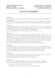 La formule комплексный (завтрак, обед, ужин). Exercies De Probabilite Docsity