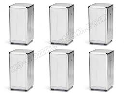 Distributeur électronique de serviettes en papier stratos. Distributeurs De Serviettes Papier Double Face Metal 19 X 12 Cm Lot De 6