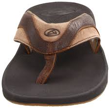 reef leather fanning sandal brown brown mens shoes sports