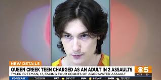 Queen Creek teen charged as adult in 2 attacks