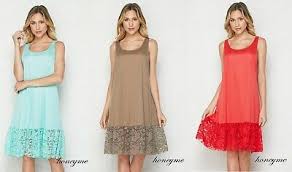 New Red Mint Honeyme Lace Slip Dress Extenders Size S M L
