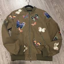 Valentino Embroidered Butterfly Bomber Jacket Bomber Jacket Embellished Jacket Jackets