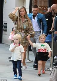 Conor Mcgregor Hits Rodeo Drive With His Fiancee Dee Devlin And Their Three Children Daily Mail Online