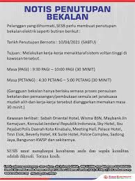 Penutupan sementara loji rawatan air kanibongan, pitas disebabkan gangguan bekalan elektrik. Twitter à¤ªà¤° Sesb Careline 09 04 2021 Kota Kinabalu Notis Penutupan Bekalan Elektrik 7 51 Malam Https T Co Ex6bmopalk Twitter