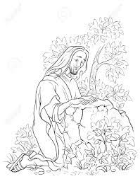 100% free bible stories coloring pages. Agony In The Garden Jesus In Gethsemane Scene Coloring Page Royalty Free Cliparts Vectors And Stock Illustration Image 37675817