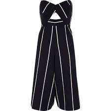 Black And White Striped Romper Pants River Island Petite Black Stripe Bandeau Culotte Jumpsuit 100 Liked On Polyvore Featuring Jumpsuits Petite Jumpsuit Bandeau Jumpsuit Jumpsuits And Romper
