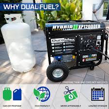 Also, this unit provides a lot of useful features such as fuel gauge, electric start, and automatic idle control. Duromax Xp12000eh 12000 Watt 457cc Portable Dual Fuel Gas Propane Gene Duromax Power Equipment