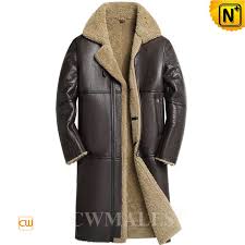 Custom Vintage Sheepskin Shearling Trench Coat Cw818455 Mens Leather Coats Coat Mens Shearling Coat