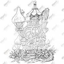 It is relatively simple to draw a house with just the windows and doors are highly stylized. Fairy Tree House Coloring Pages Novocom Top