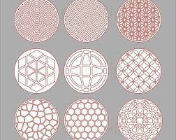 coasters stencil cutout template dxf svg decorative circles digital file digital stencil vector cricut geo geometric design art stencils stencil designs