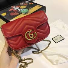 The gg marmont mini bag has a key ring that can be used to attach it to a separate larger bag.it has a softly structured shape and a flap closure with double g hardware. Gg Marmont Matelasse Leather Super Mini Bag Size Iucn Water