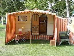 Vintage Camper Trailer Awning Vintage Camper Vintage Travel Trailers Trailer Awning