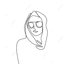 Ini adalah nombor pertama 1. Gambar Satu Garis Lukisan Wanita Yang Memakai Tudung Selendang Arab Arabian Arab Png Dan Vektor Untuk Muat Turun Percuma