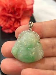 Green is in the middle of the visible color spectrum (as is this particular realm). Green Jade Laughing Buddha 100 Type A Jadeite Classicjade