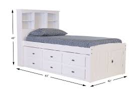 Songesand bed with storagepilarbeautiful twin bed for. Discovery World Furniture Twin Bookcase Captains Bed In White