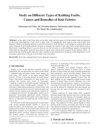 Check spelling or type a new query. Pdf Study On Different Types Of Knitting Faults Causes And Remedies Of Knit Fabrics
