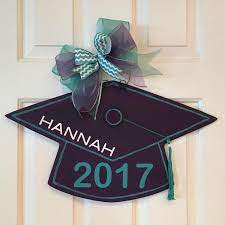 Graduation Cap Painted Wood Door Hanger With Custom Colors Etsy Graduation Party Decor Diy Graduation Decorations Graduation Diy