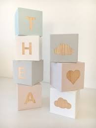 Personalised Baby Name Building Blocks Wood Baby Blocks Wooden Baby Blocks Nursery Blocks