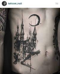 Hogwarts Tattoo Line Sketch Black Harry Potter Hogwarts Tattoo Tattoos Harry Potter Tattoos